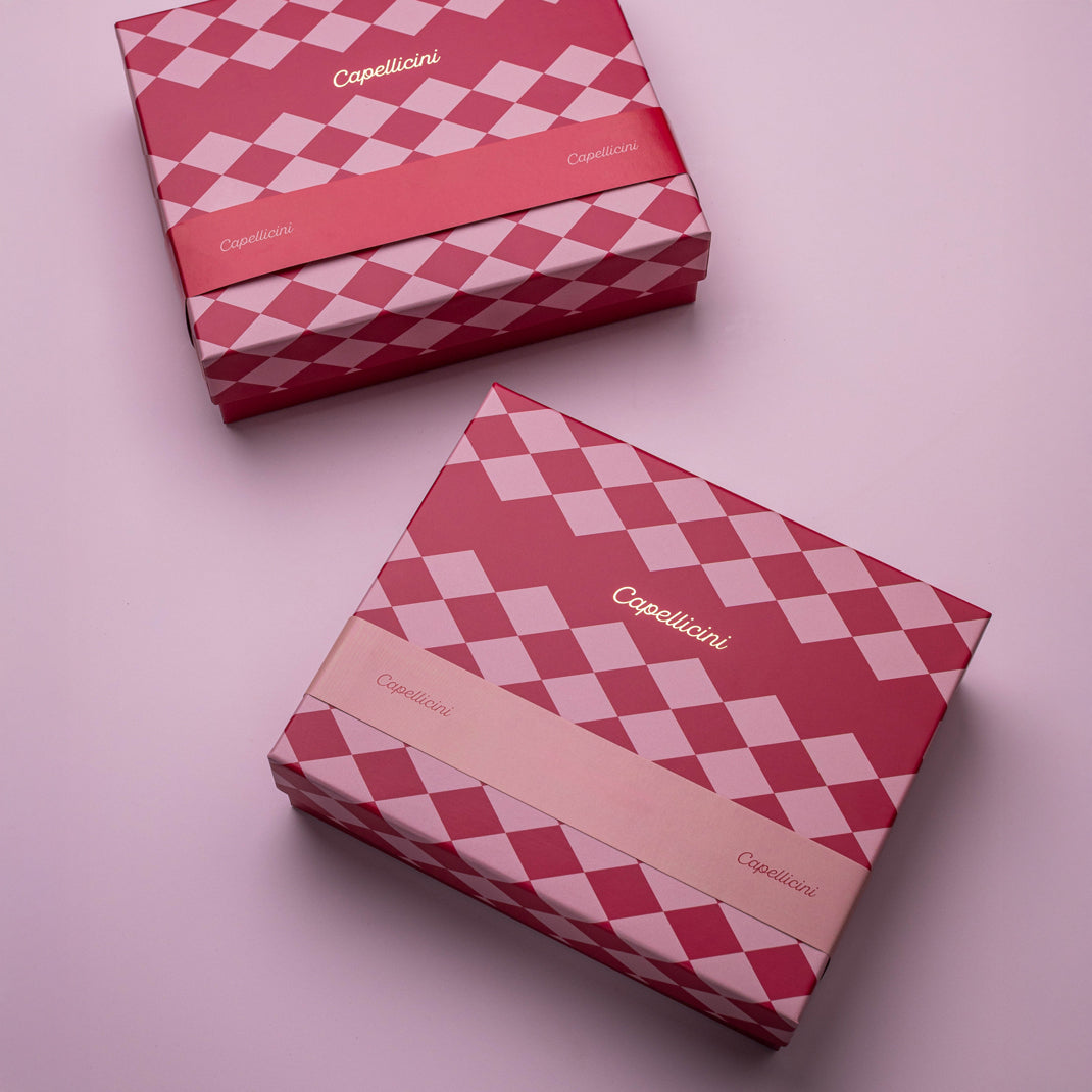 Das Bild zeigt das Design der Geschenkboxen.
